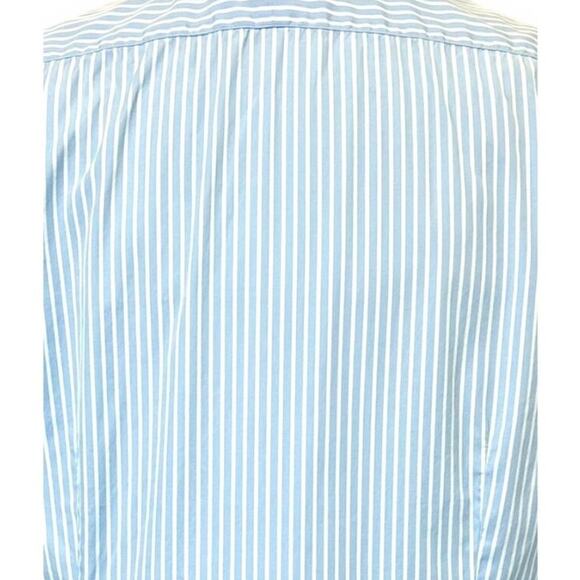 Ralph Lauren Blue and White Striped Button Down Shirt - Picture 4 of 9